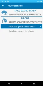 Dry Eye Follow up App Treatments